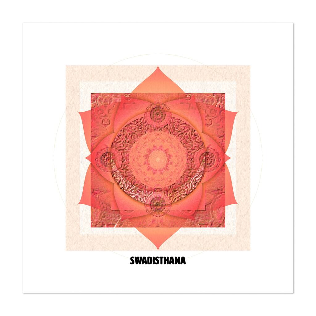 Sacral Chakra Sacred Geometry Collage Fine Art Yoga Art Print/Poster