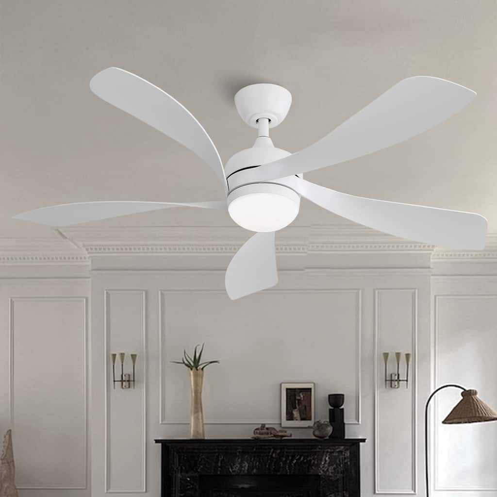 52 Inch Ceiling Fan with Light and Remote for Living Room Bedroom Dining Room Patio Farmhouse - 52 Inches