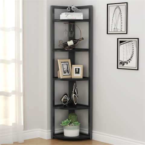 5 Tier Corner Shelf, Rustic Corner Storage Rack Plant Stand