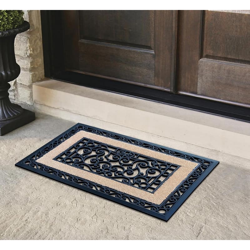 A1HC Highly Durable Decorative Rubber and Coir Molded Doormat