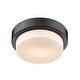 preview thumbnail 3 of 1, Wry Lighting Morgon 1-light Flush Mount in Matte Black