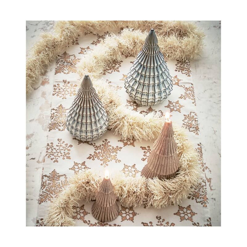 Ivory Fringe Paper Garland - Decorative Wall Banner for Holiday Decor, Christmas, 3" H x 97" L x 3" W