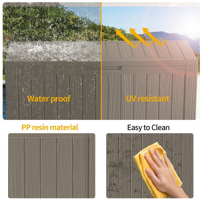 Outdoor Patio Storage Resin Lockable Deck Box