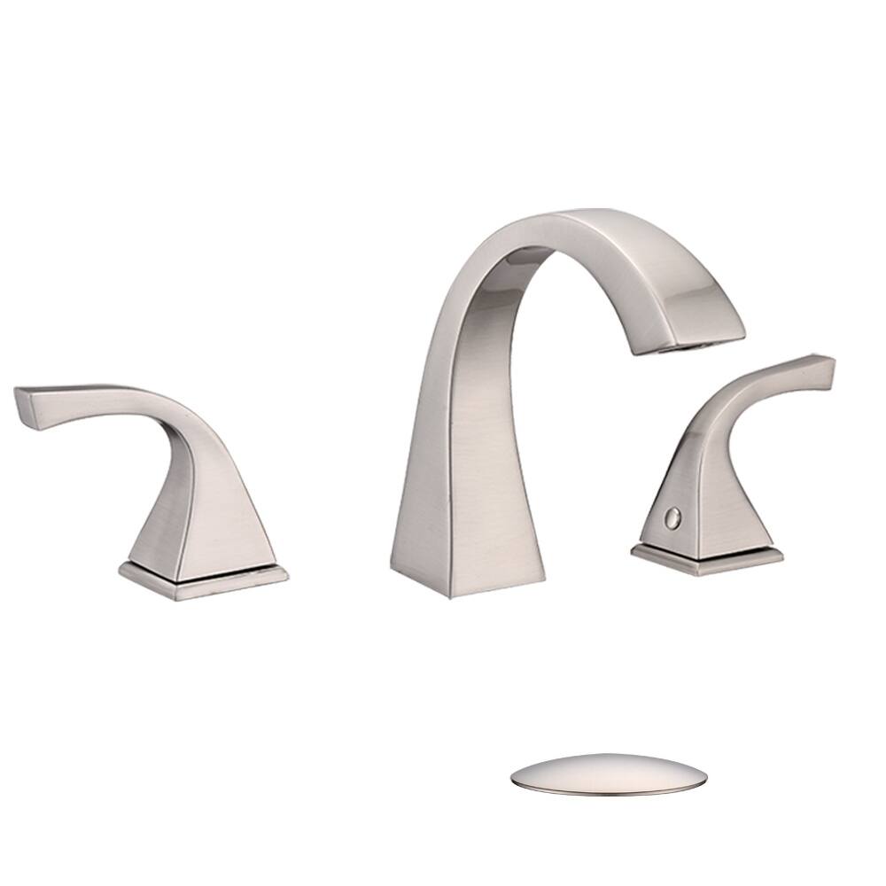 BATHLET Artistic Arc Widespread Bathroom Faucet With Drain