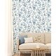 preview thumbnail 6 of 6, Fine Decor Elspeth Blue Floral Trail Wallpaper