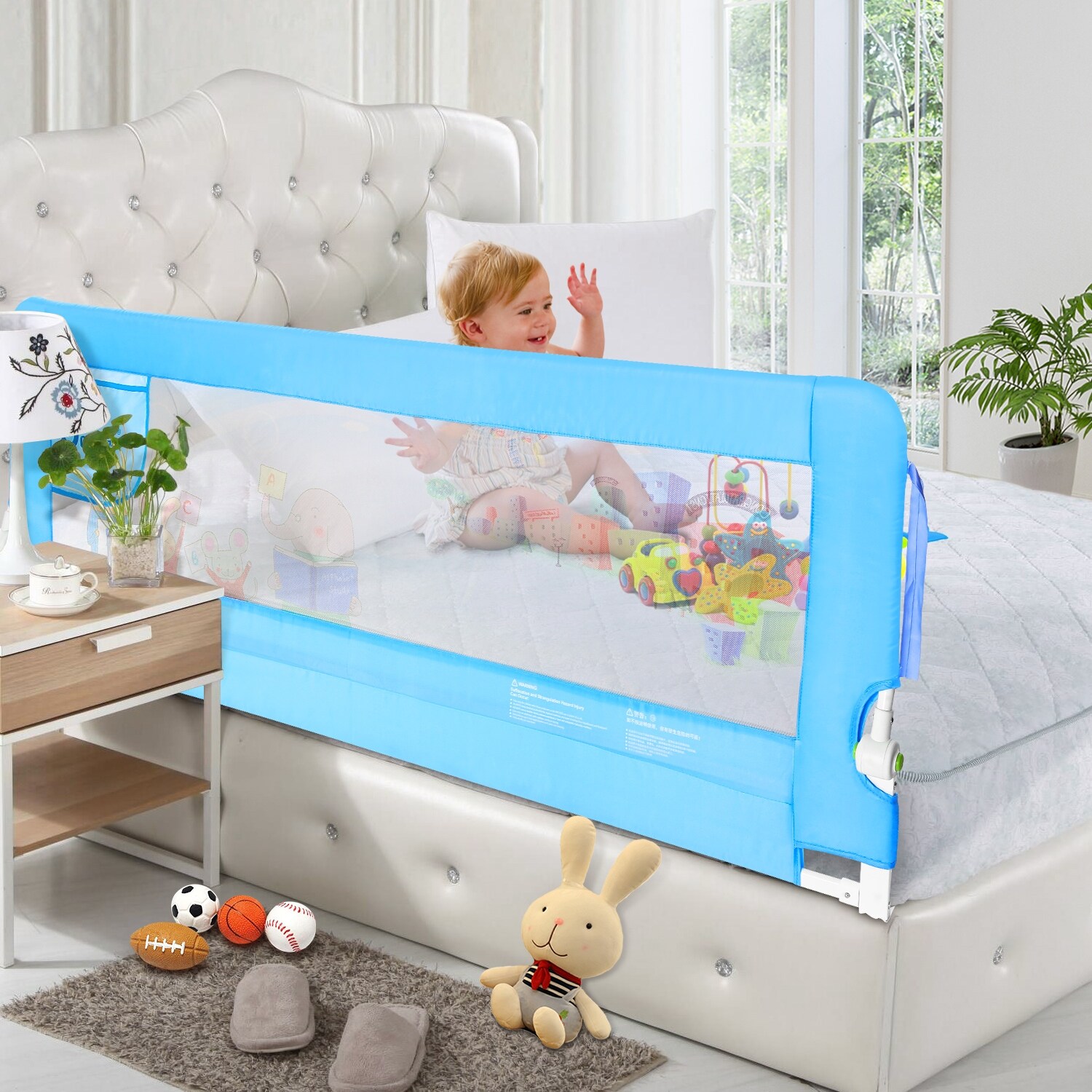 child bed with rails