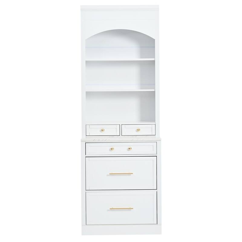 83.7 Inch Tall Kitchen Pantry, Kitchen Hutch, Display Cupboard Cabinet