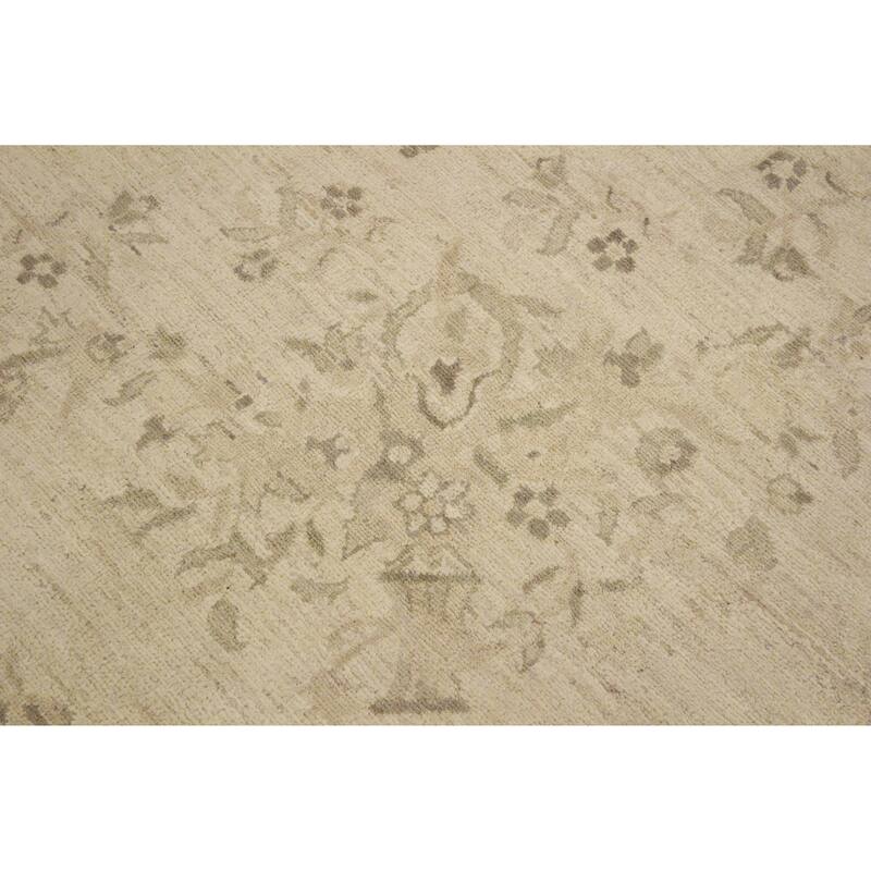 Artisan Oushak Open Field Hand-Knotted Wool Area Rug