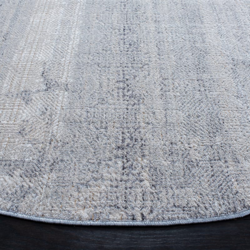 Martha Stewart by SAFAVIEH Solenne Modern Rug - Light Grey/Beige - 2' 6" x 10'