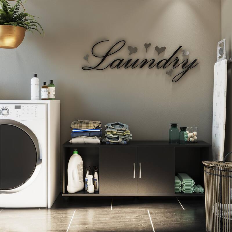 Anmytek Shoe Storage Bench 4 Compartments Black Entryway Mudroom Seating