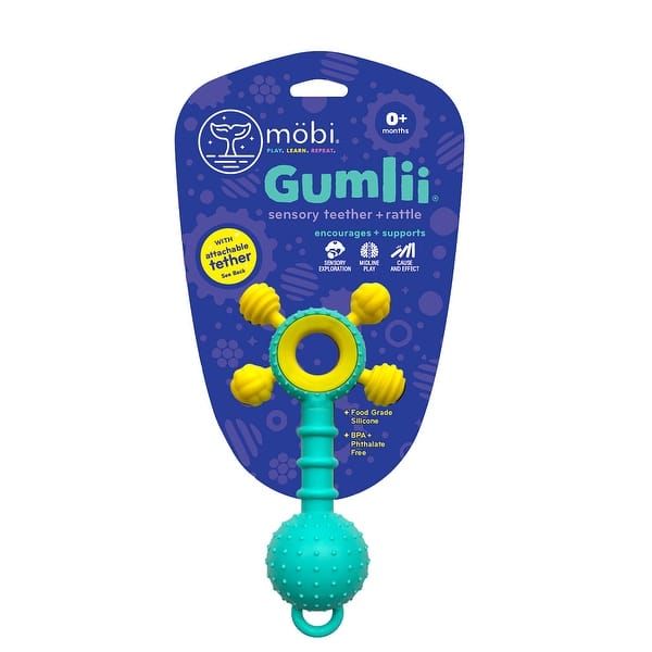 slide 2 of 3, Gumlii Sensory Teether and Rattle