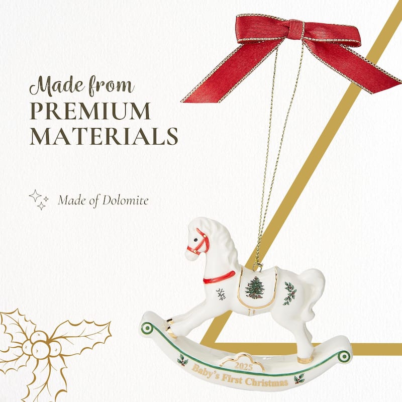 Spode Baby's First Horse Ornament 2025