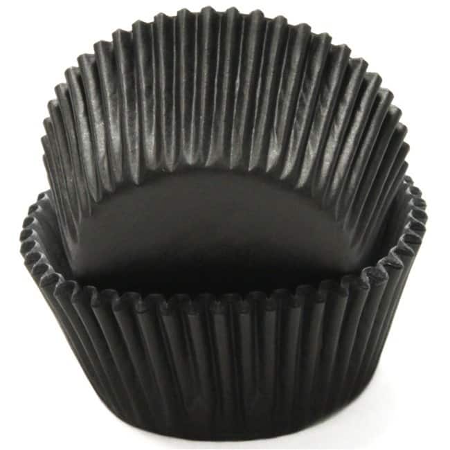 Chef Craft 50 Count Cupcake Liners Muffin Size Baking Cups - Black - Black