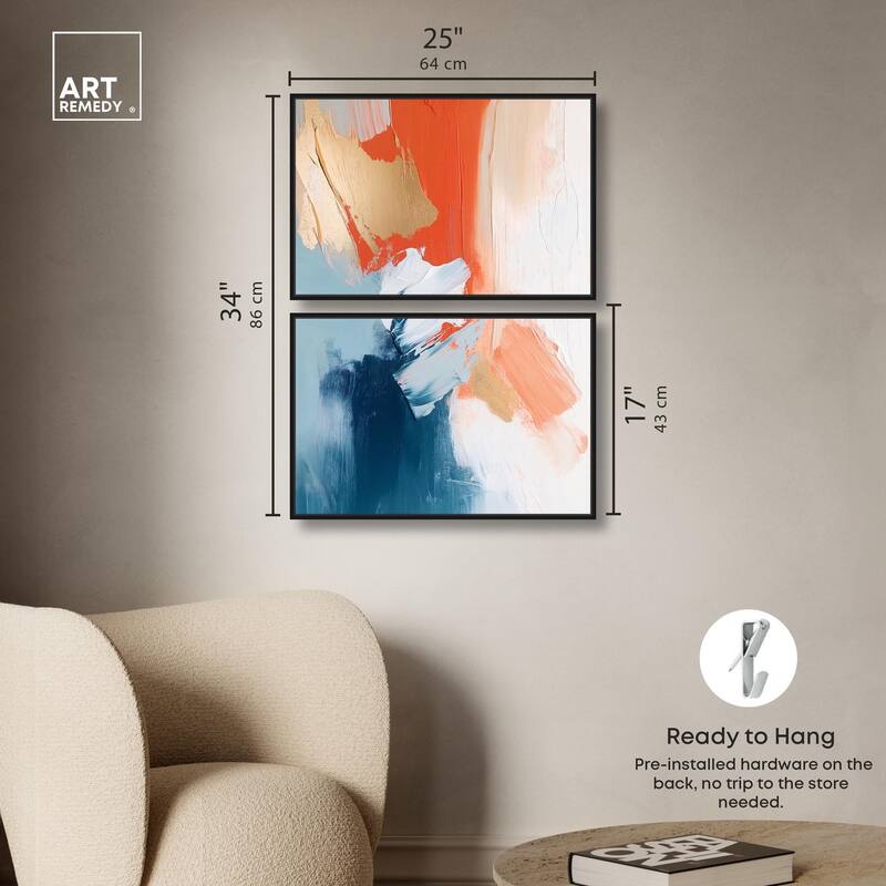 Orange Infusion II Canvas Set of 2 by Art Remedy