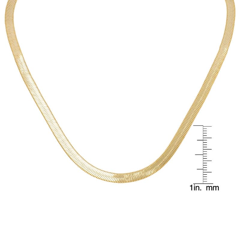 Victoria Townsend Gold Plated Herringbone Chain Necklace