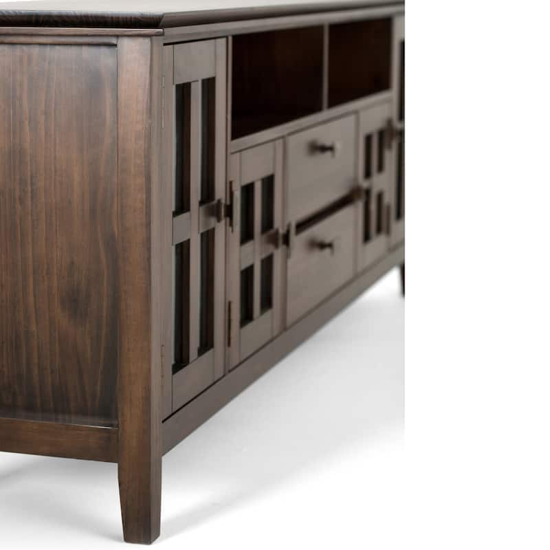 WYNDENHALL Stratford SOLID WOOD 72" Wide TV Media Stand For TVs up to 80"