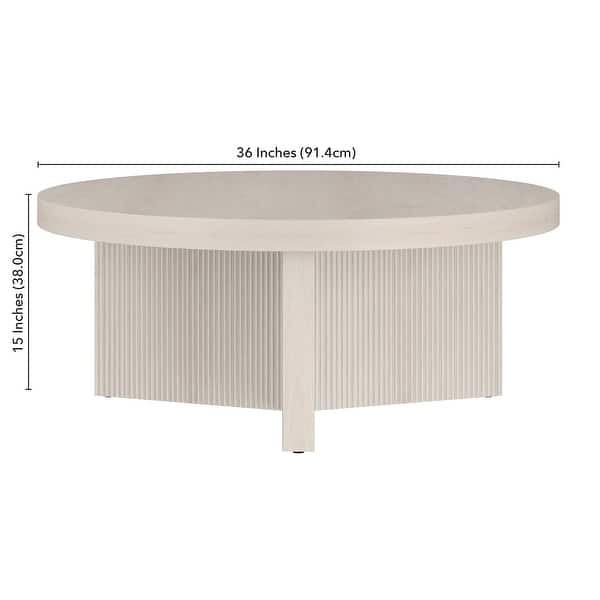dimension image slide 0 of 3, Holm 36" Wide Round Coffee Table - 36" Wide