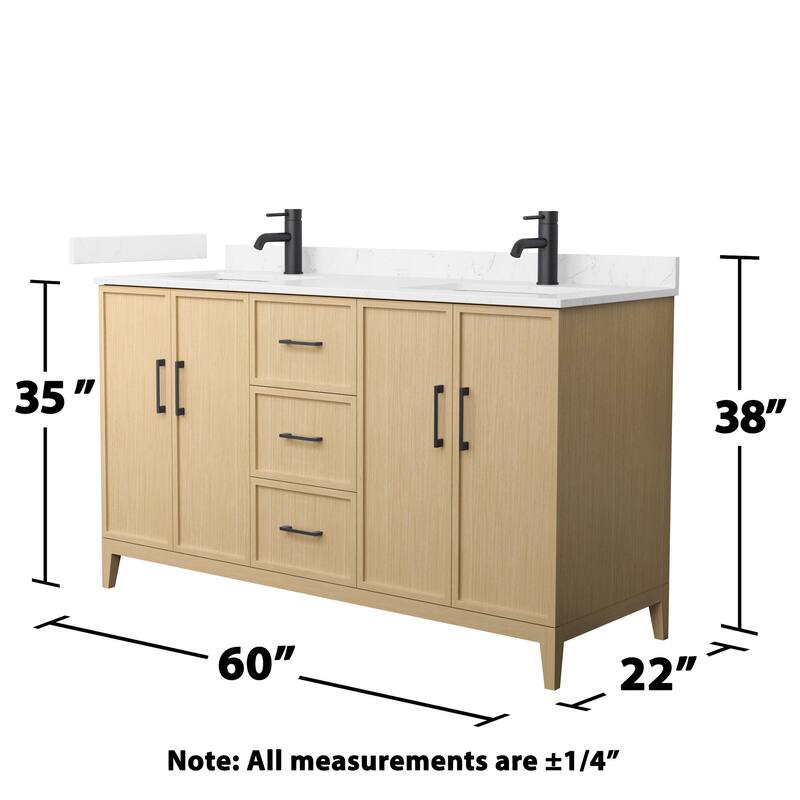 Wyndham Collection WCH717160D-VCA-UNSMXX Elan 60" Free Standing Double