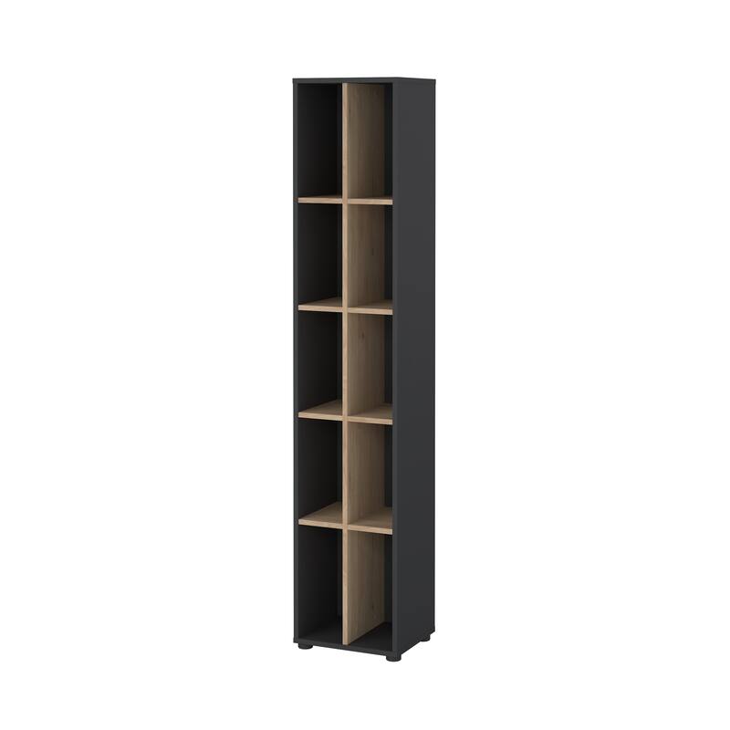 Carson Carrington Sign Narrow 10-shelf Bookcase