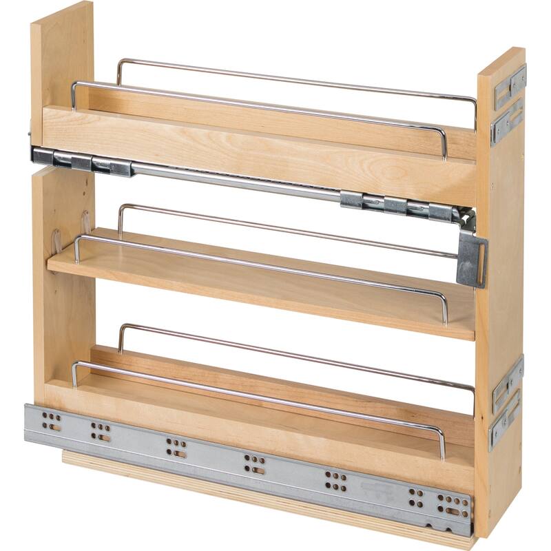 Hardware Resources 5" Wide Base Cabinet Pull Out Filler with Soft - Natural White Birch