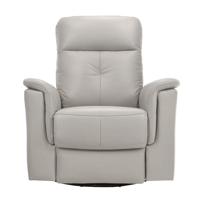 Monte Leather Match Swivel Glider Manual Reclining Chair