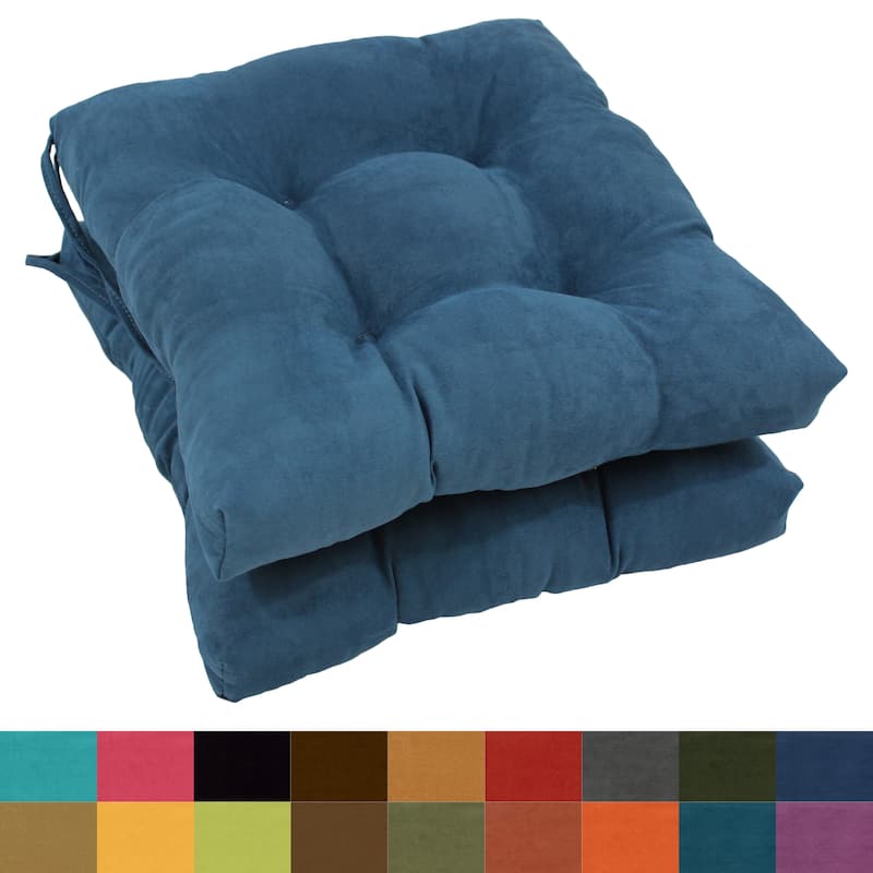 16-inch Square Indoor Microsuede Chair Cushions (Set of 2, 4, or 6)