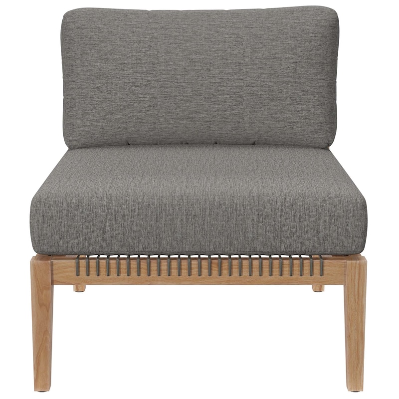 Clearwater Outdoor Patio Teak Wood 6-Piece Sectional Sofa