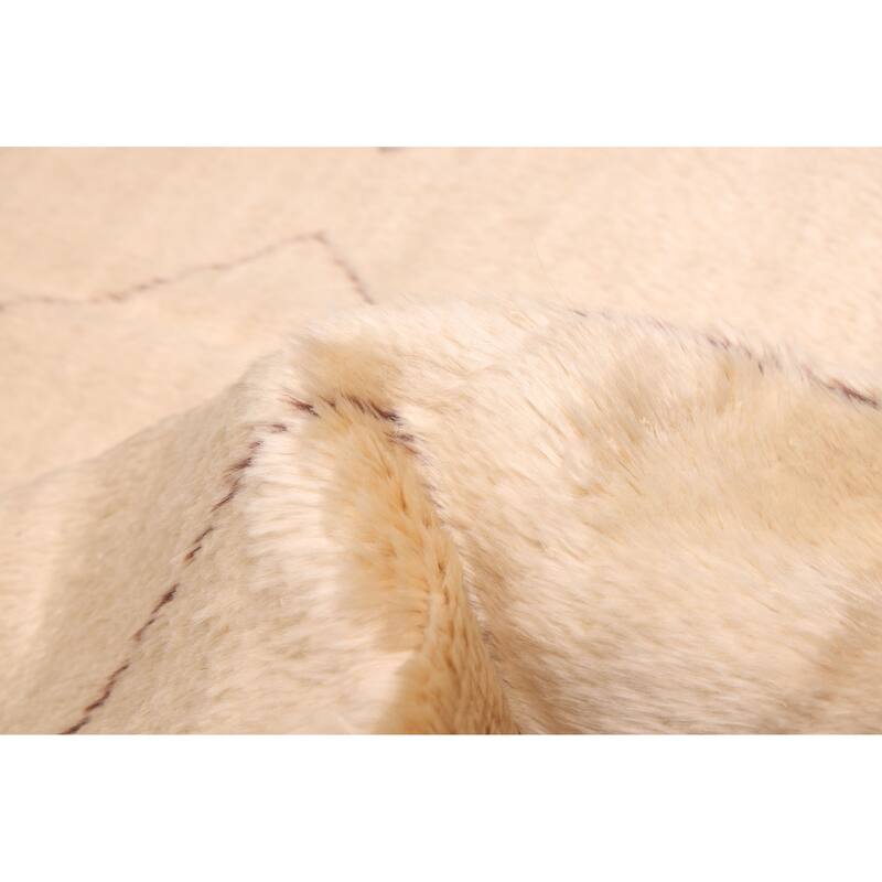 ECARPETGALLERY Hand-knotted Pak Finest Marrakesh Cream Wool Rug - 4'2 x 6'0