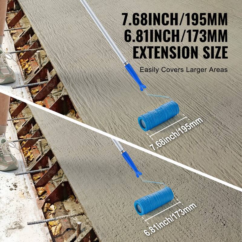 UIMOSO Concrete Stamps, 8-1/2 x 3 in & 7-1/2 x 2 in, Concrete Polyurethane Stamp Roller Stone Tile Texture Mat
