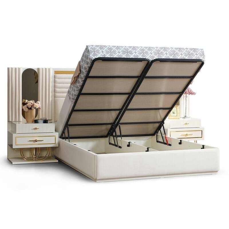 Mareon Bed Frame, Headboard and 2 Nightstand
