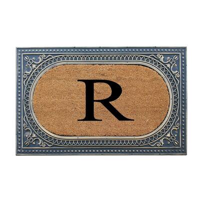 A1HC First Impression Carson Rubber and Coir 24" X 39", Heavy Duty, Easy to Clean Outdoor Monogrammed Doormat
