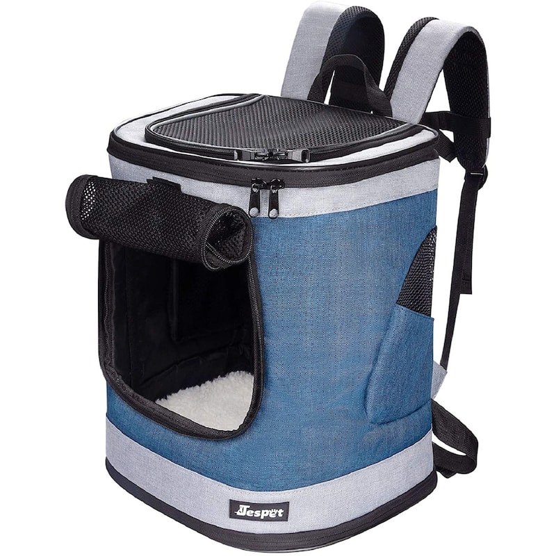 JesPet Soft Deluxe Backpack Pet Carrier - Blue