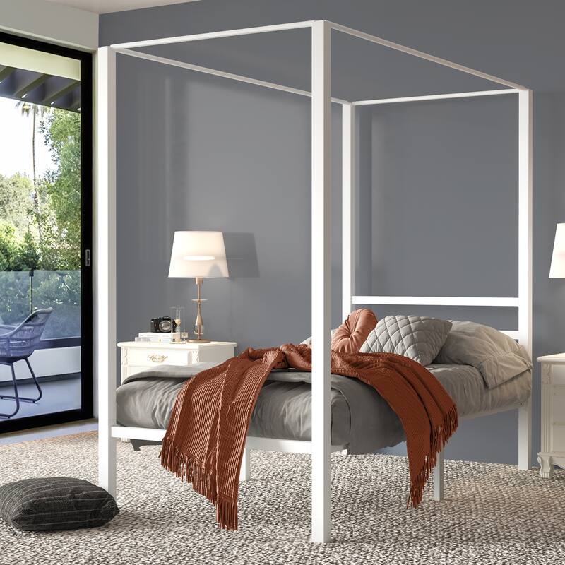Metal Canopy Platform Bed Frame