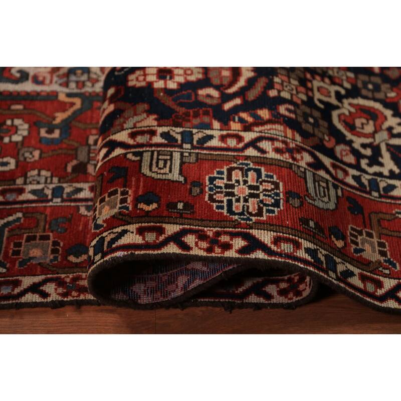 Medallion Bakhtiari Persian Vintage Rug Handmade Wool Carpet - 6'8" x 9'9"