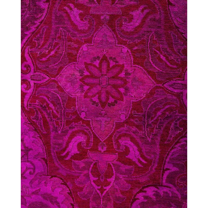 Overdyed, One-of-a-Kind Hand-Knotted Area Rug - Pink - 12' 2" x 17' 2"