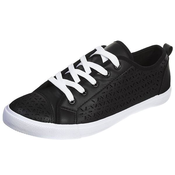 Chatties By Sara Z Womens Perforated Fashion Sneakers With Laces On Sale Overstock