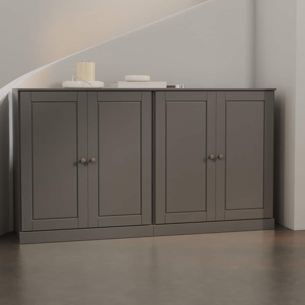 Palace Imports 100% Solid Wood 64" Sideboard with Solid Doors, 4-Drawers and Adjustable Shelves