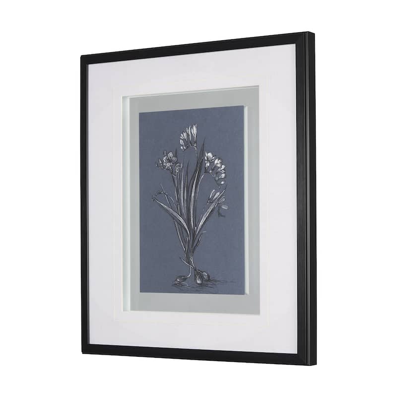 Botanical Sketches III (Blue) Framed Art Print