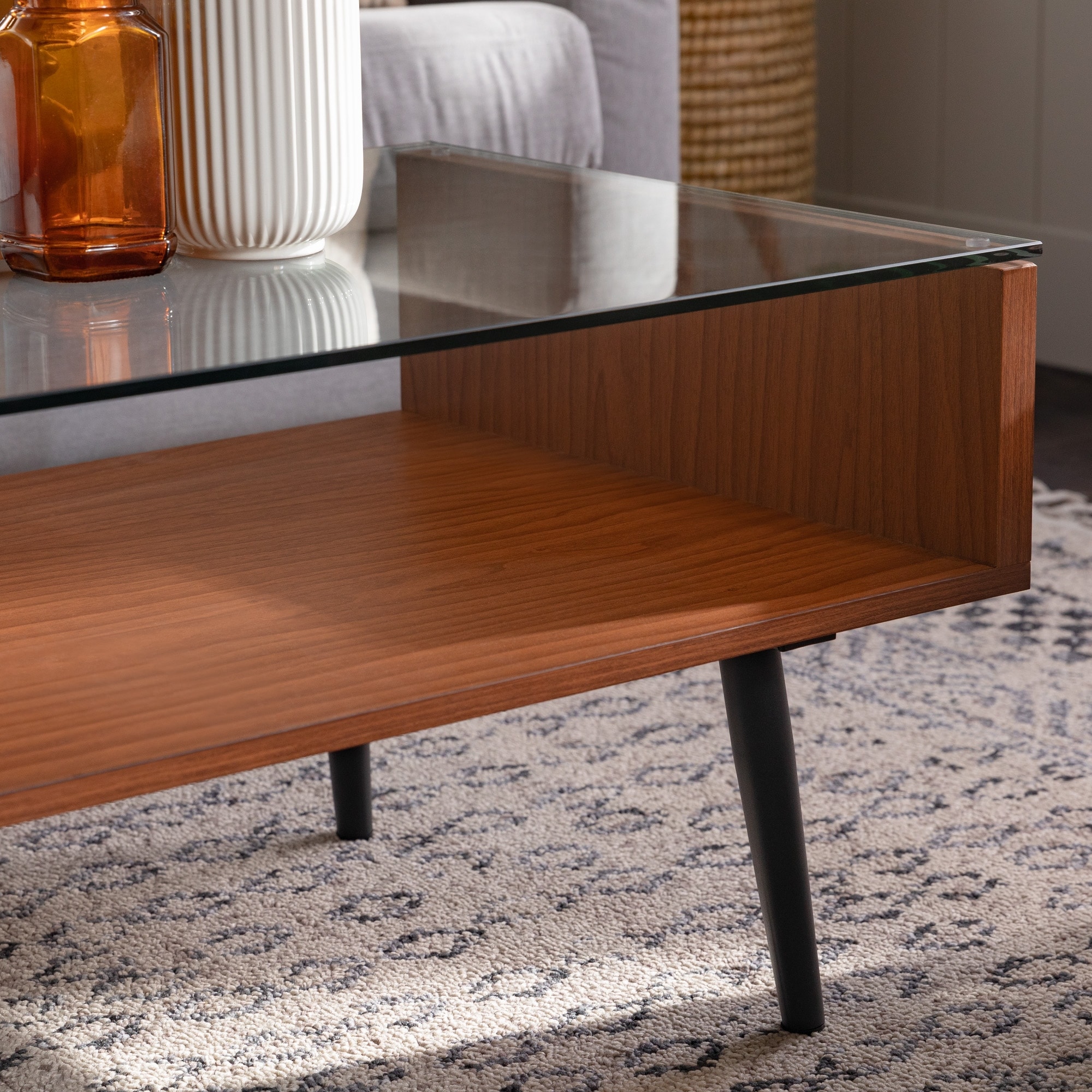 Carson carrington saltaro glass hot sale top coffee table