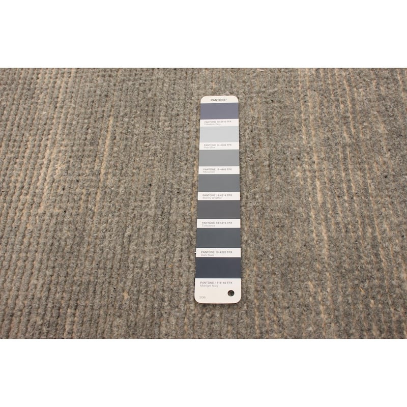 ECARPETGALLERY Hand-knotted Tangier Grey Wool Rug - 5'4 x 7'5