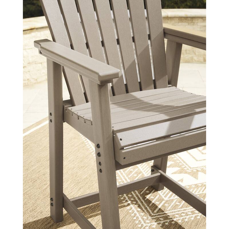 Signature Design by Ashley Ross Cove Outdoor Counter Height Bar Stool (Set of 2) - 26" W x 30" D x 47" H