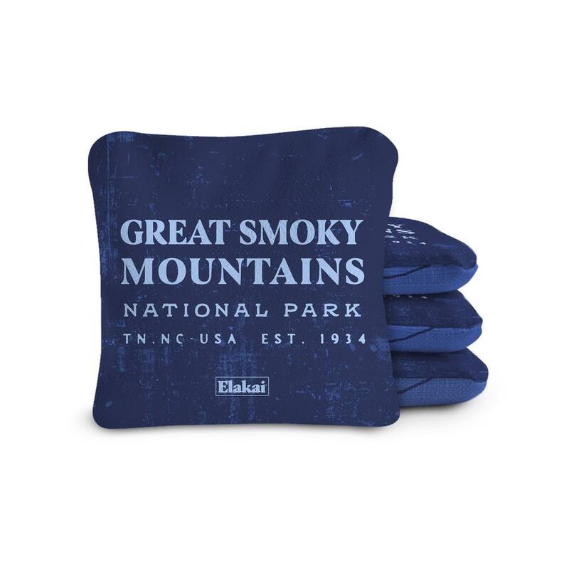 Great Smoky Mountains Dual Sided Pro Cornhole Bags (Set of 4) - Blue