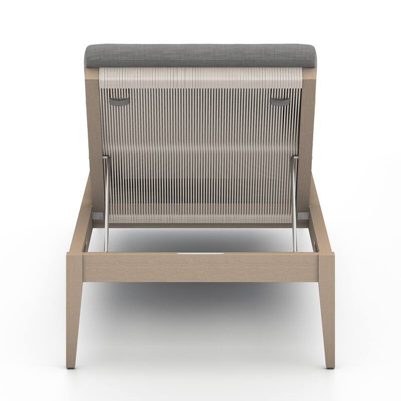 Atwood Outdoor Chaise Lounge-Washed Brown-FSC - 27.5W x 78.75D x 14.25H