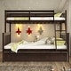 preview thumbnail 2 of 34, Twin/Full Size Bunk Beds with Trundle, Convertible Ladder and Guardrail
