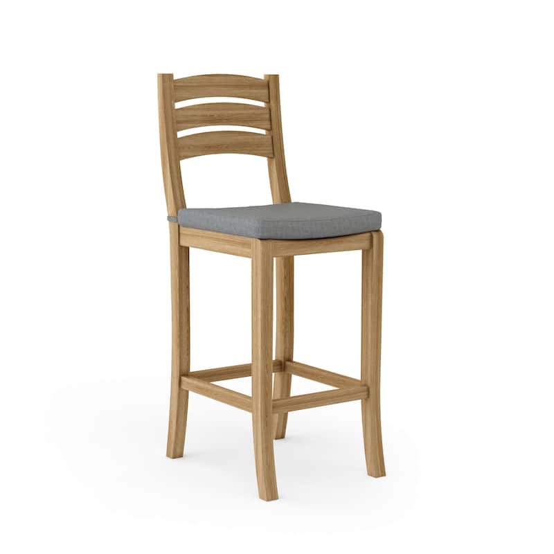 Mandalay Teak Outdoor Bar Stool - N/A