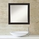 preview thumbnail 35 of 36, Beveled Bathroom Wall Mirror - Furniture Espresso Narrow Frame