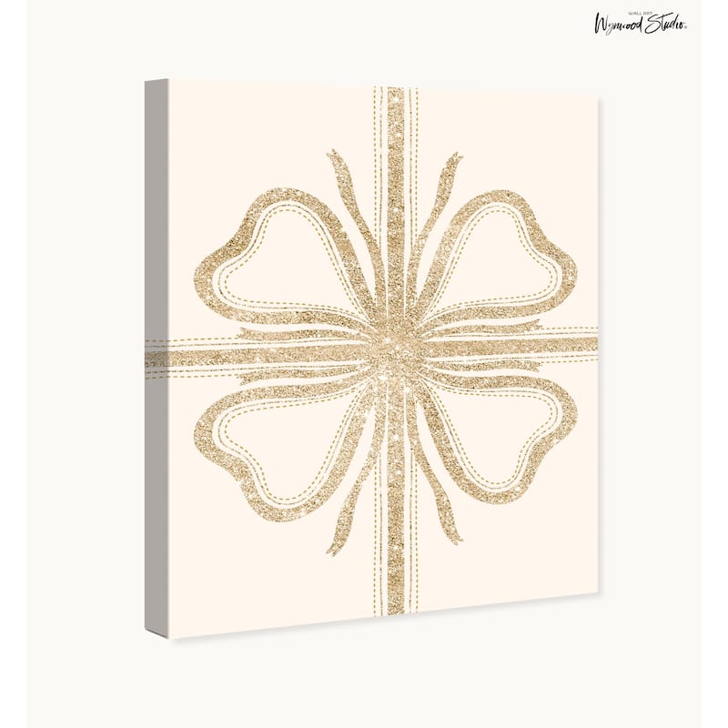 Wynwood Studio Canvas Holiday and Seasonal Golden City Gift Gold Glam Wall Art Canvas Print