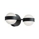 preview thumbnail 18 of 16, AFX Verona LED Vanity Light - White Acrylic Shade 14" - Black