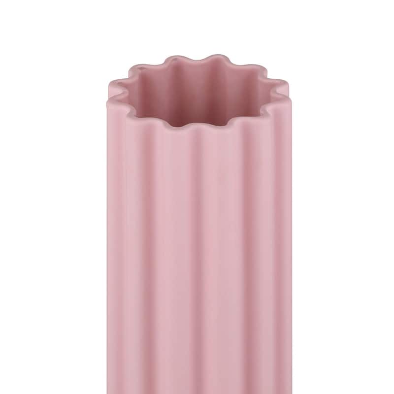 Modern Handmade Pink Ceramic Tall Floor Vase