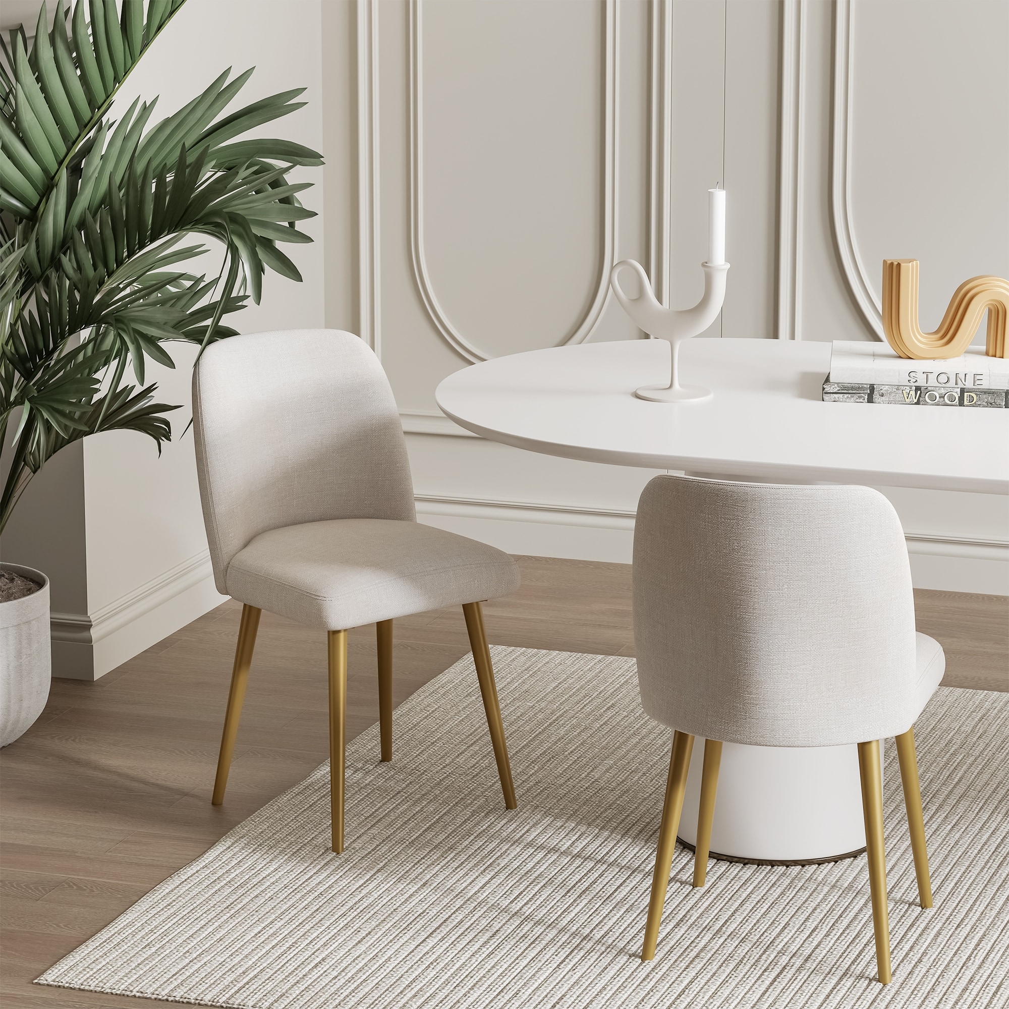 Table Homary Velvet Arm Dining Chair Modern Wood Accent Chair